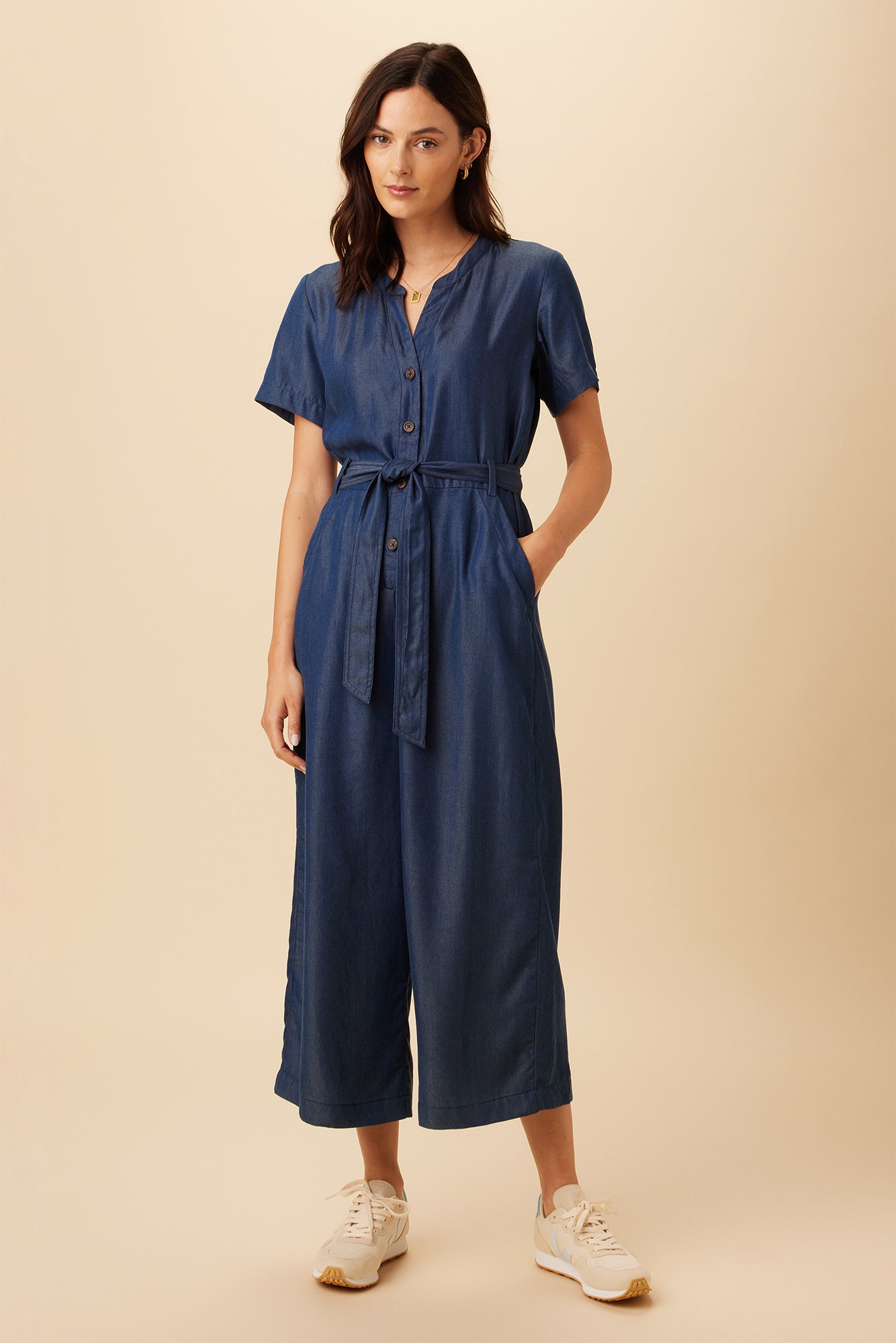 Bijou Denim Tencel Jumpsuit - Indigo– Amour Vert