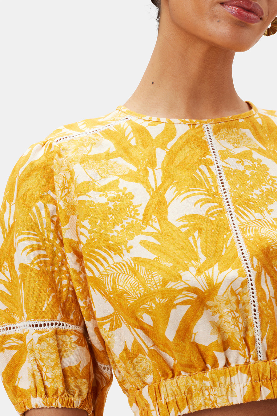 Lisa Cotton Linen Shirt - Toile Mandarine