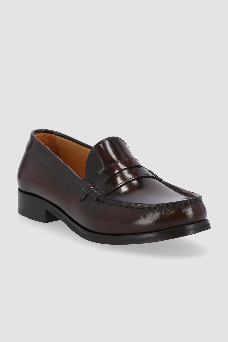 Alohas Rivet Leather Loafers - Brown