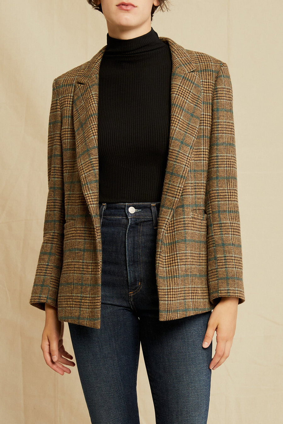 Brown and Teal Plaid