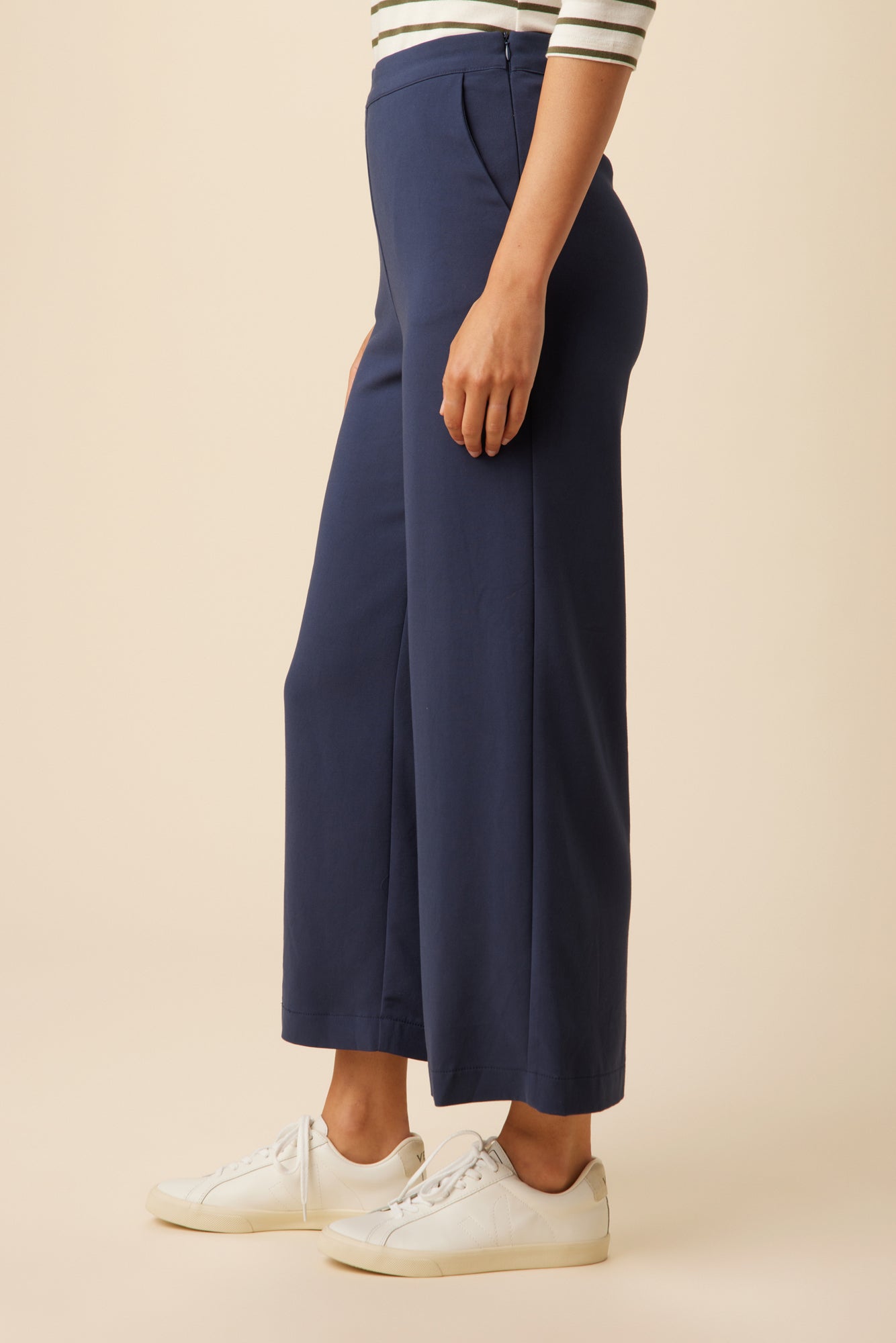 Charlie Wide Leg Pant - Navy