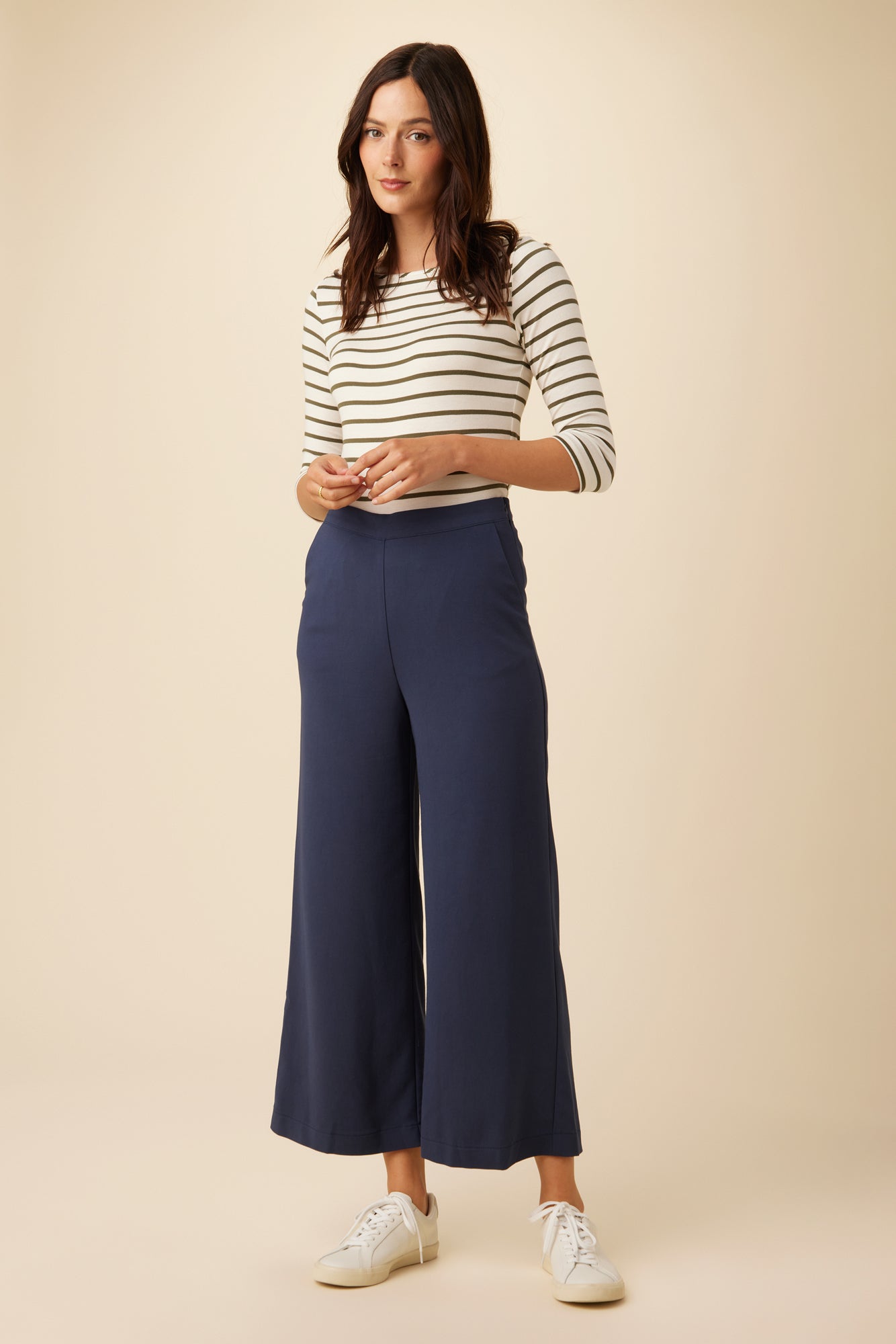 Charlie Wide Leg Pant - Navy