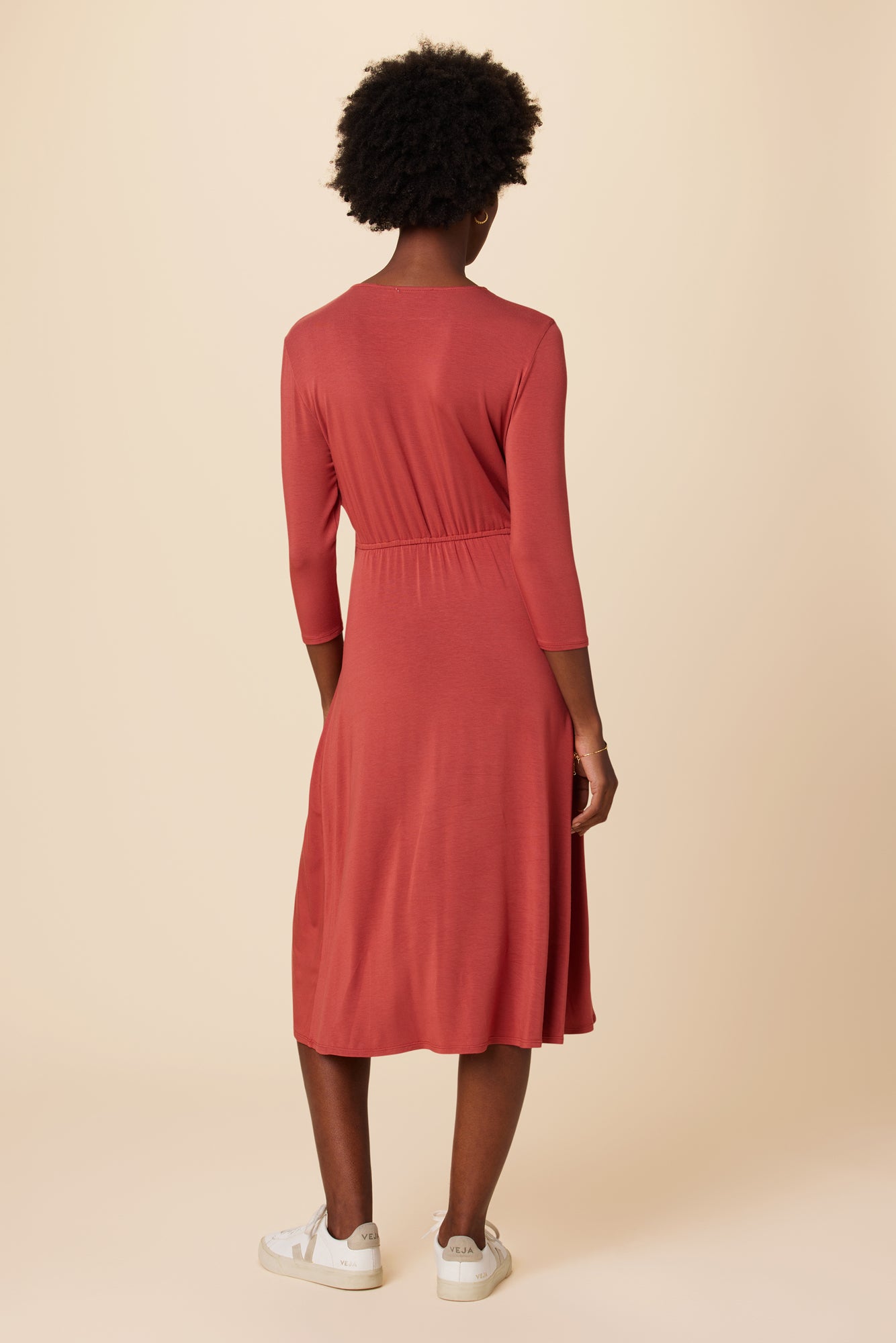 Olive 3/4 Sleeve Dream Knit Dress - Sienna