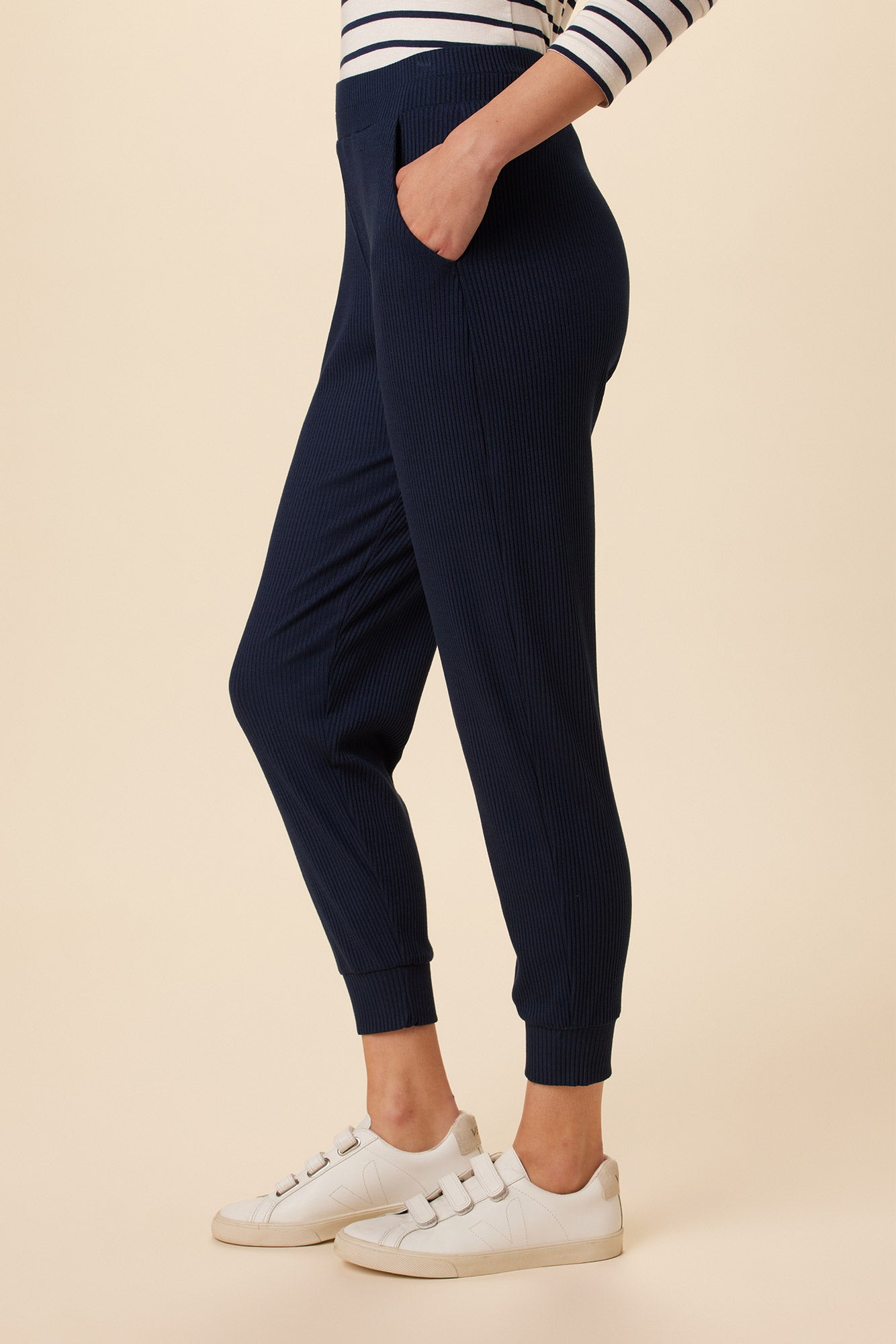 Skylar Paris Rib Joggers - Ocean