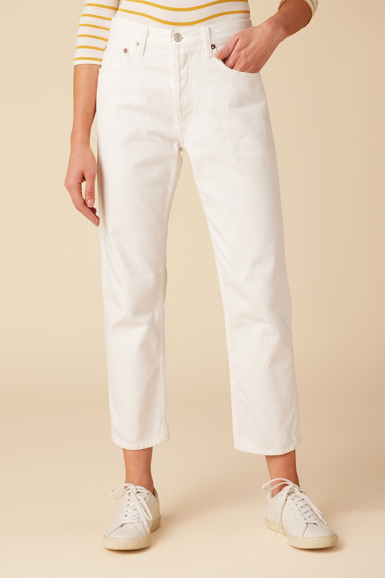 AGOLDE Parker Straight Crop Jean Milkshake