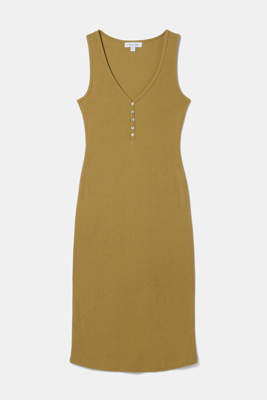 Deacon Organic Cotton Modal Rib Dress - Elm