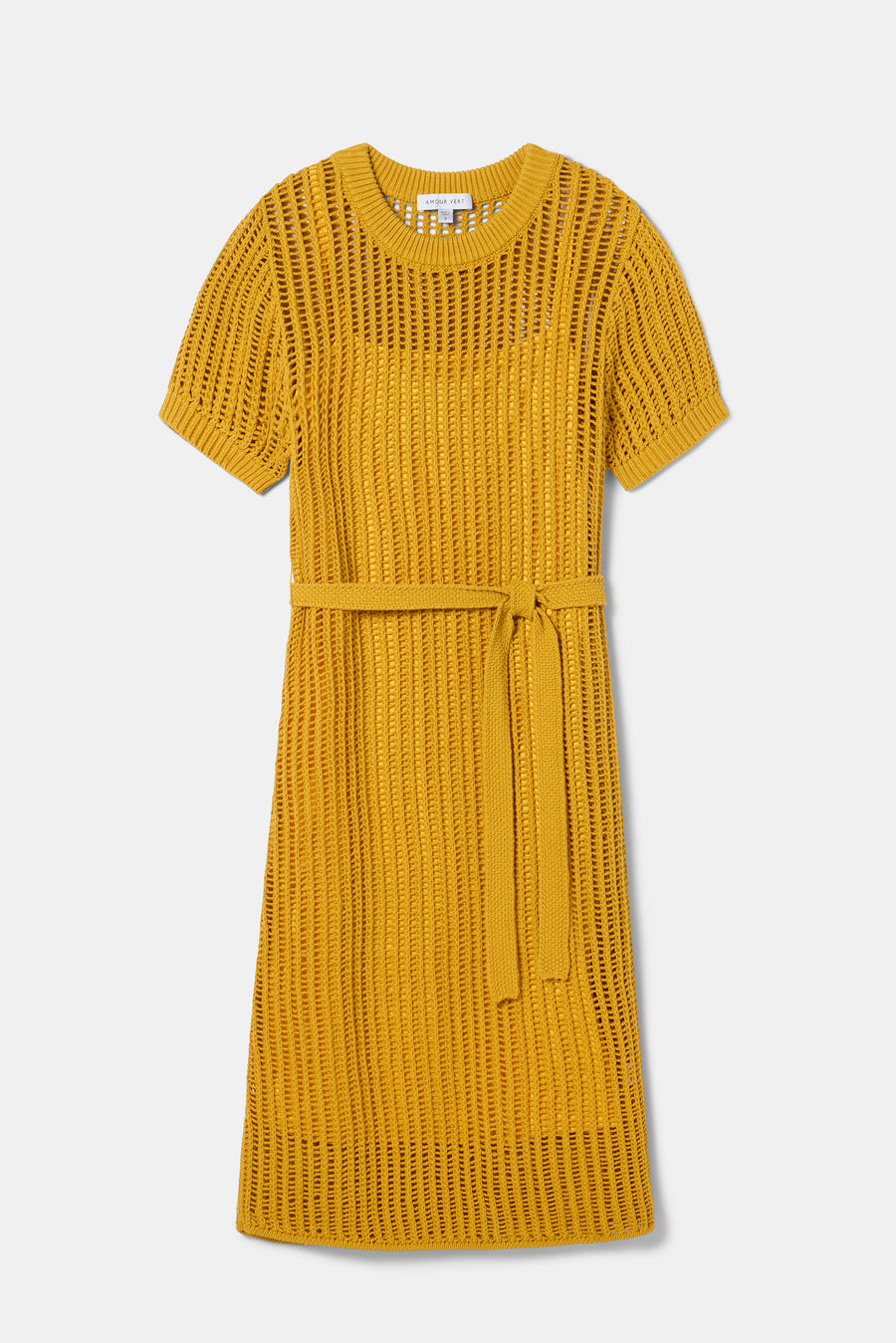 Michael kors yellow crochet dress online