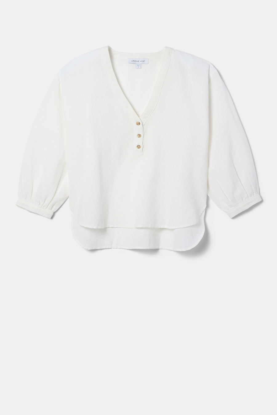 Esme Cotton Linen Blouse - White