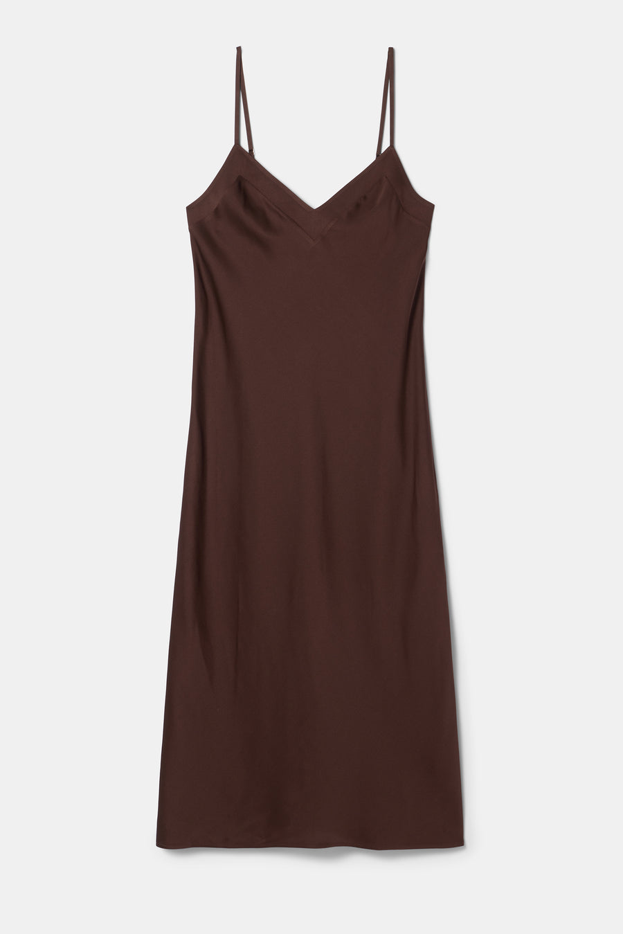 Briana Washable Silk Dress - Espresso