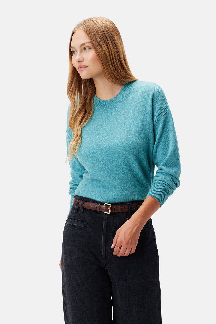 Pearl Cashmere Sweater - Aegean