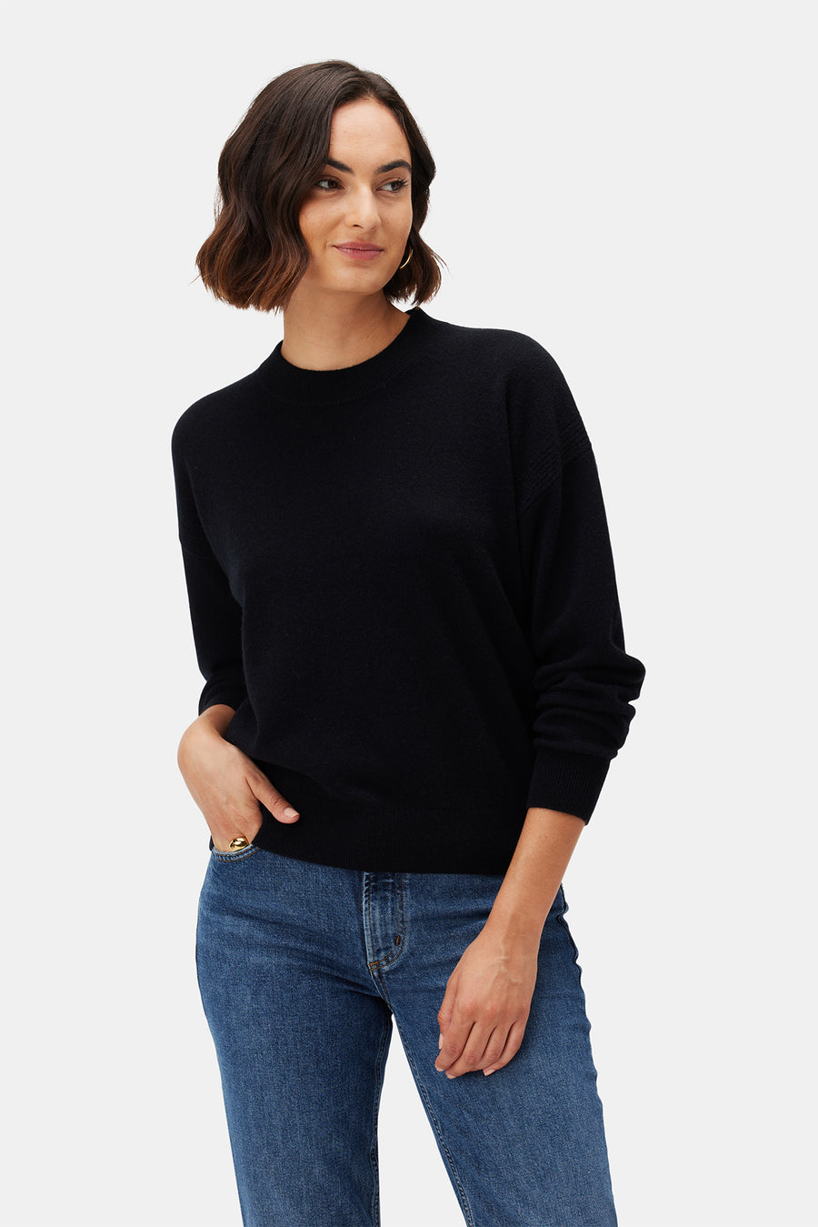 Pearl Cashmere Sweater - Licorice