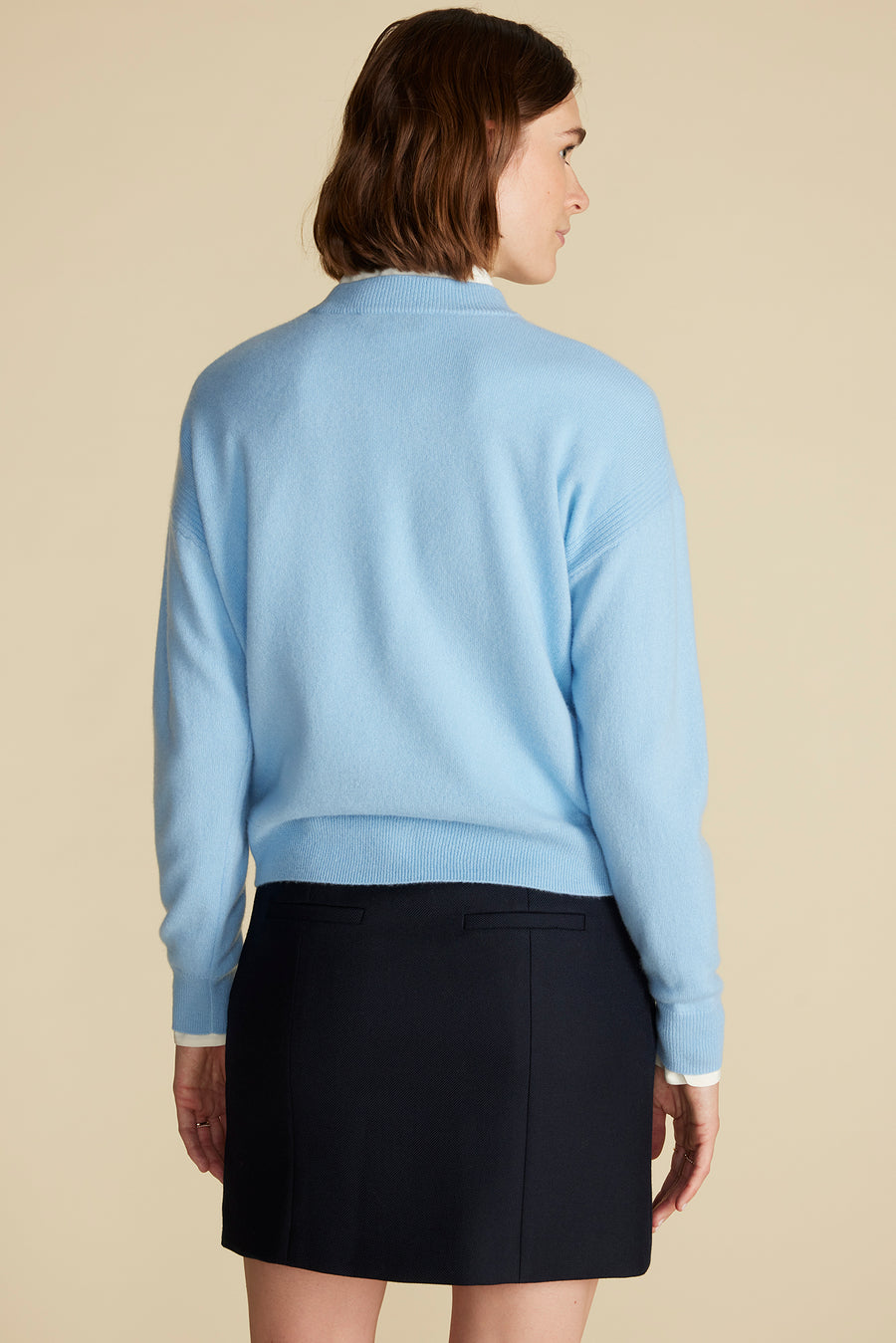 Pearl Cashmere Sweater - Sky Blue