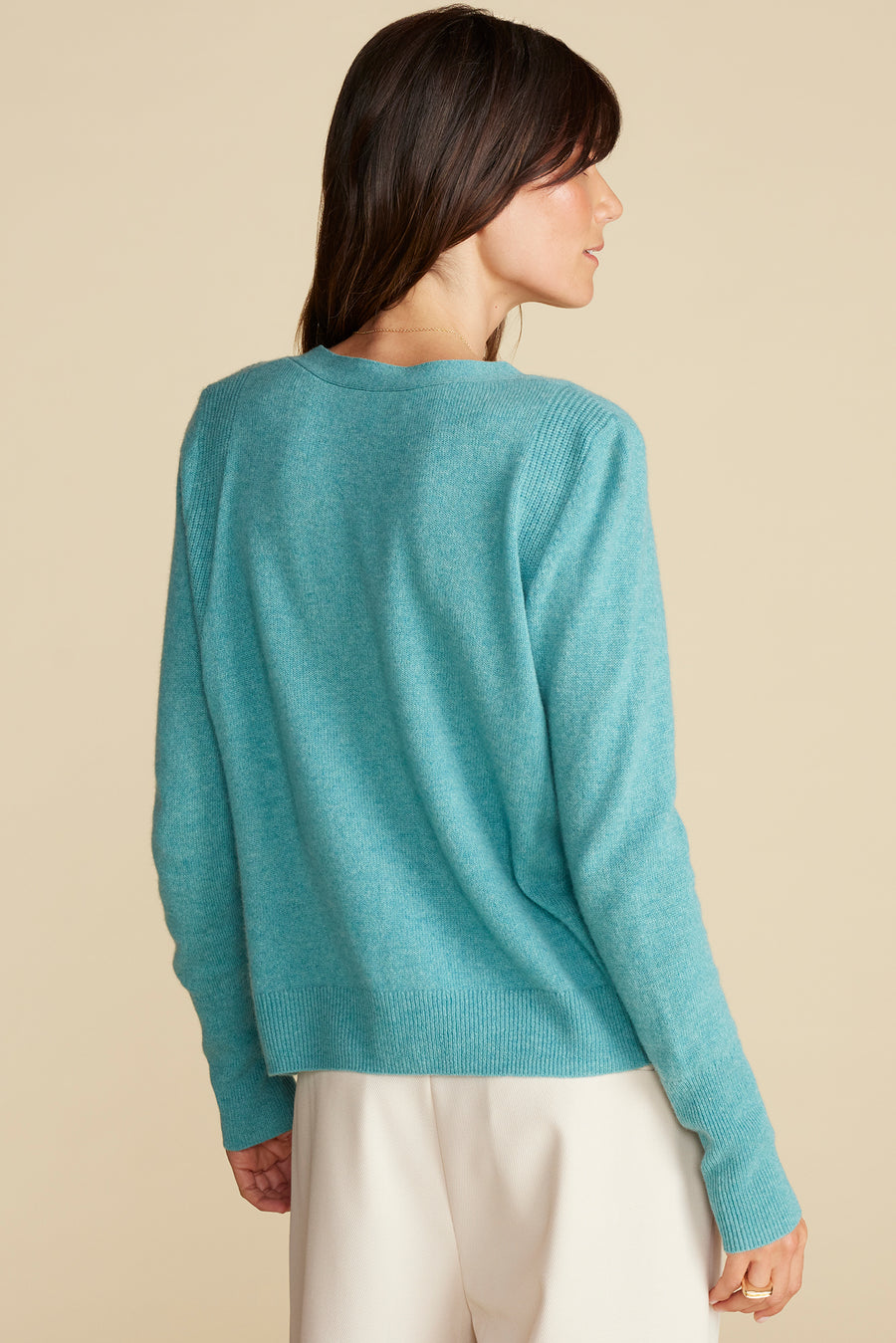 Mason Cashmere Cardigan - Aegean