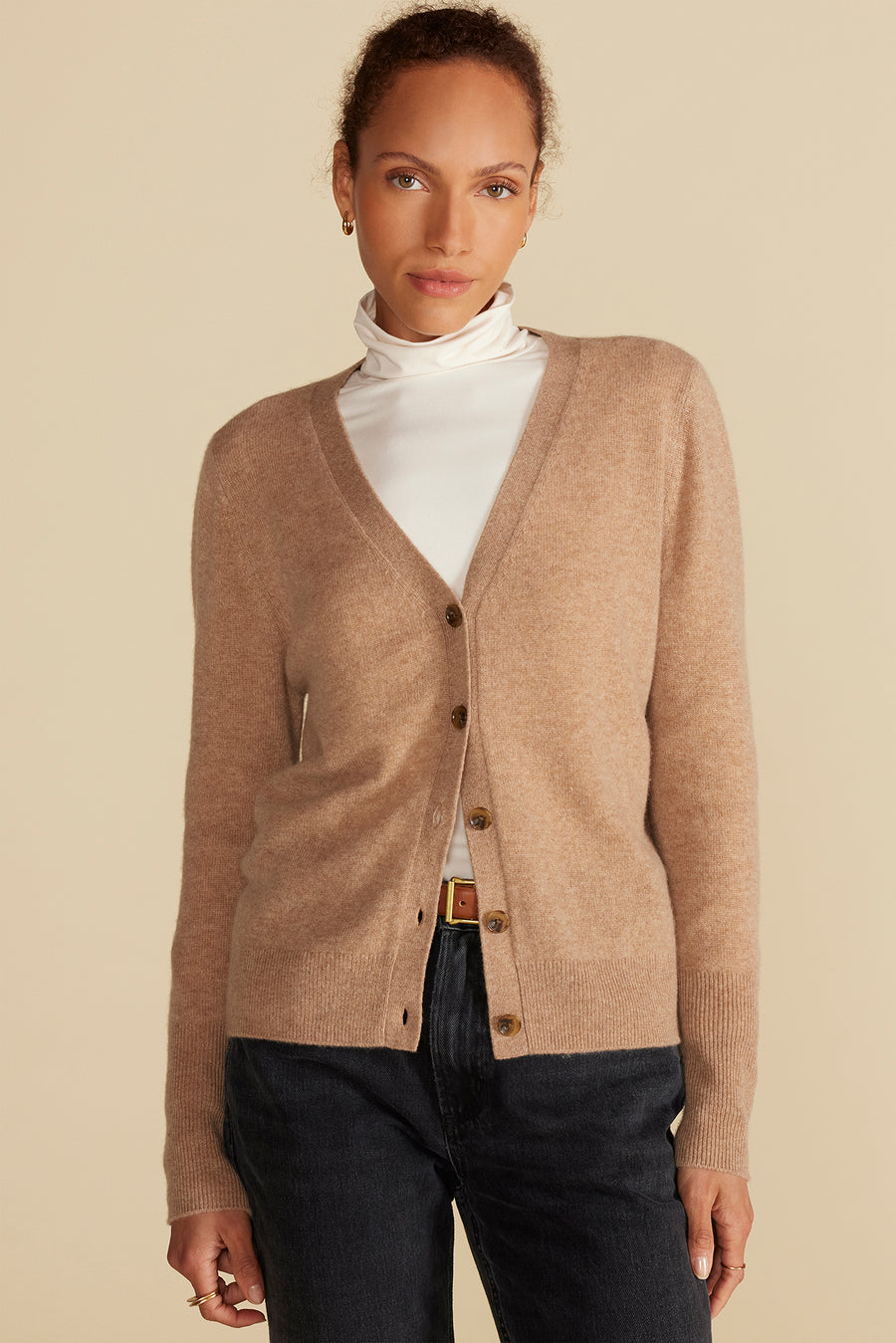 Mason Cashmere Cardigan - Camel