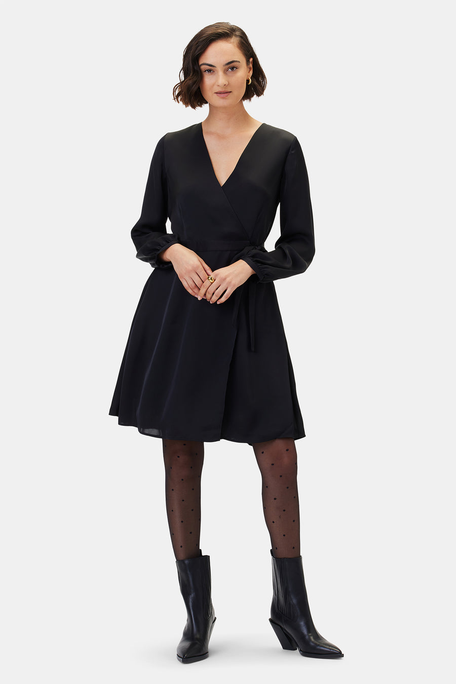 Ivy Long Sleeve Dress - Black