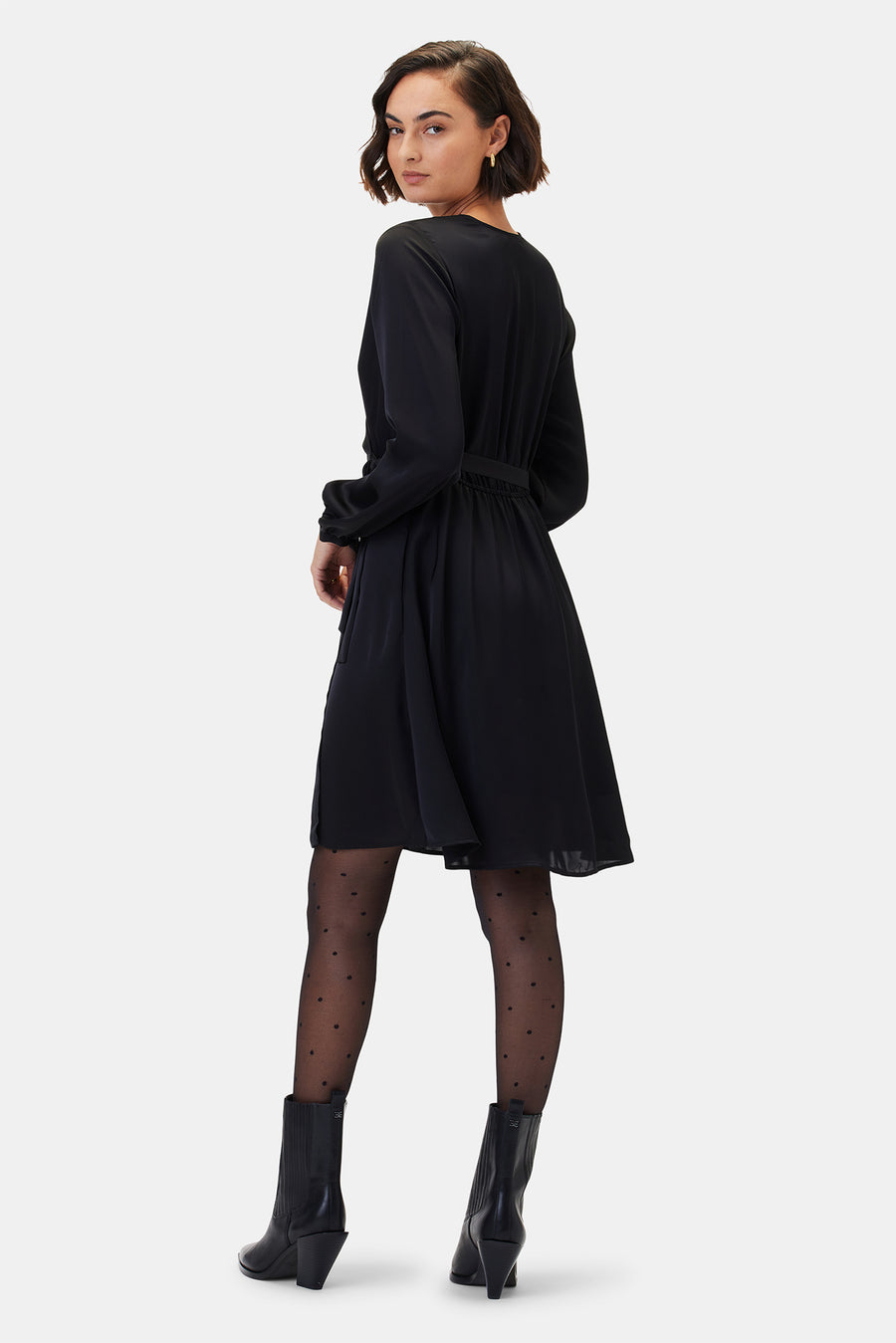買い日本【MURRAL】Ivy long sleeve dress (Black) ワンピース