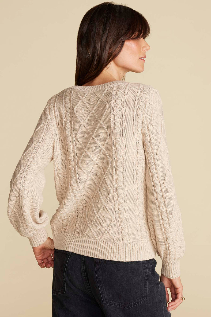 Faedra Organic Cotton Sweater - Oat