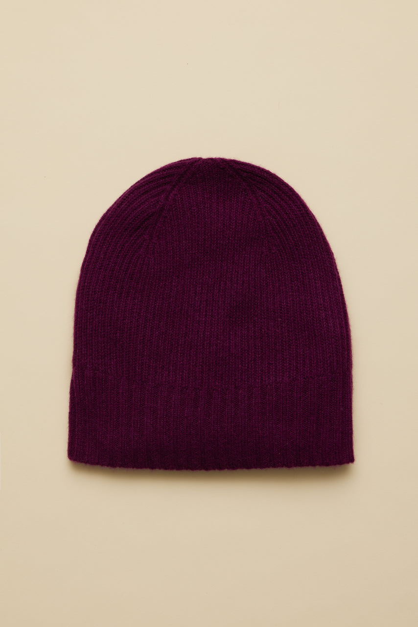 Colby Cashmere Beanie - Syrah