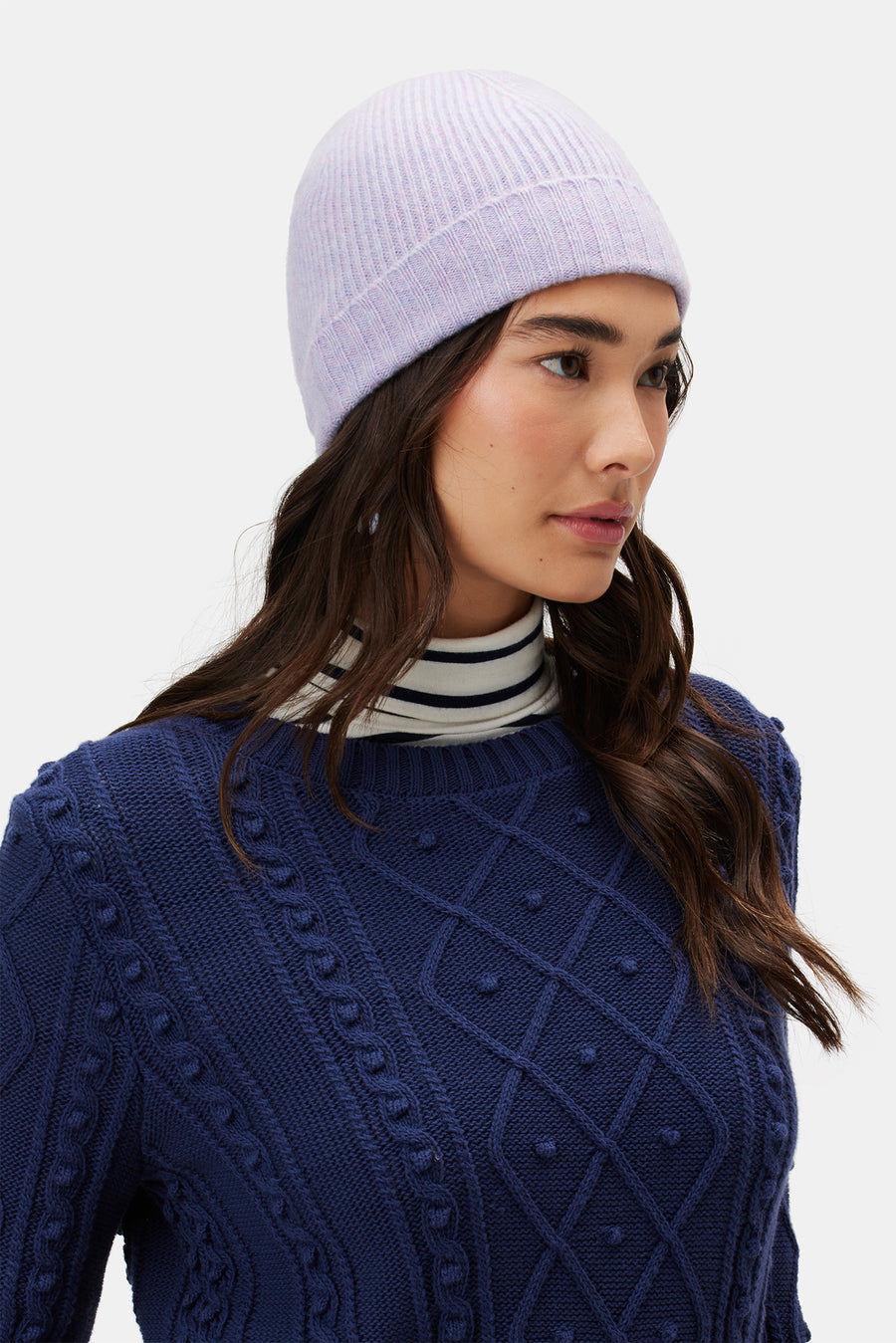 Colby Cashmere Beanie - Wisteria