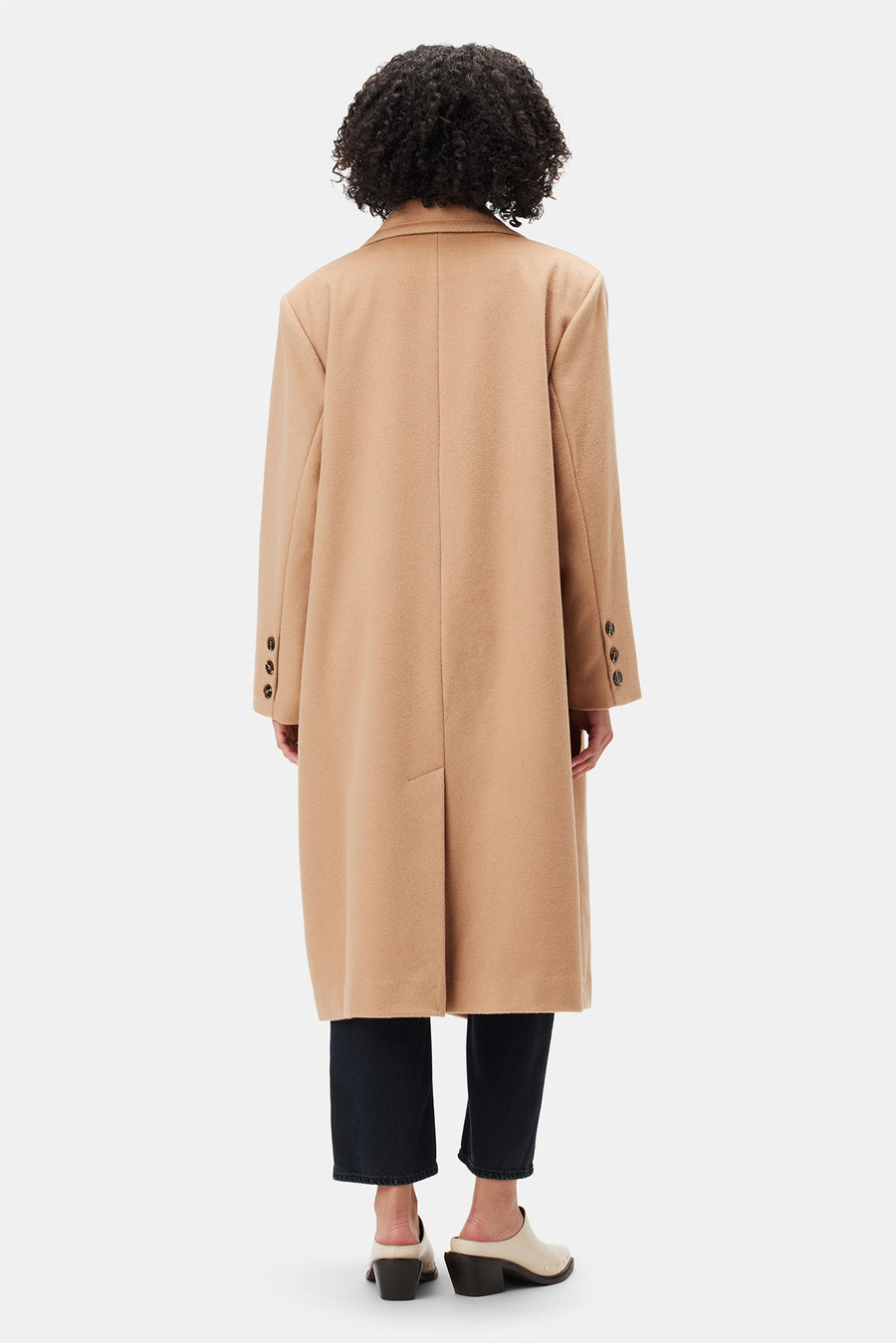 Double Breasted Car Coat - Camel