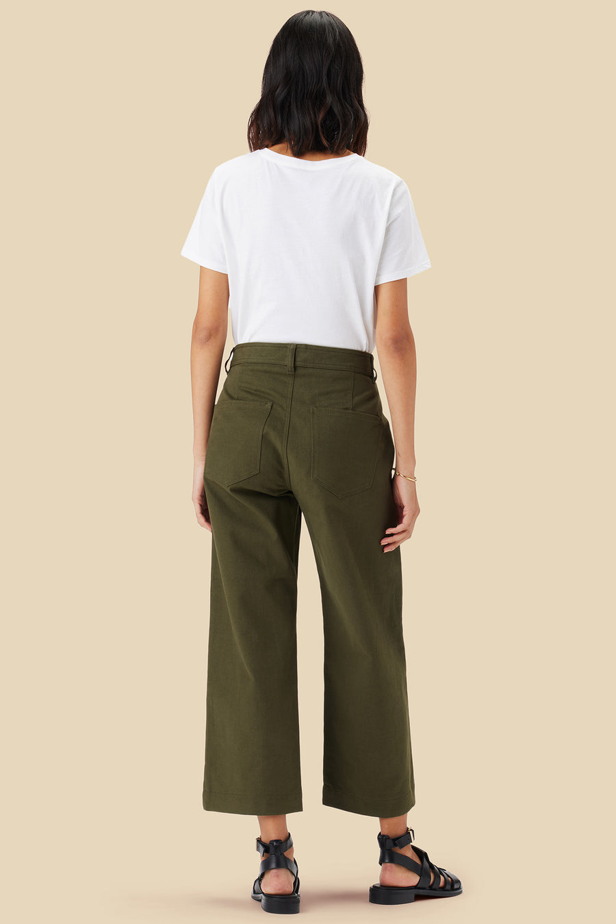 Wide Leg Utility Pant - Calla Green