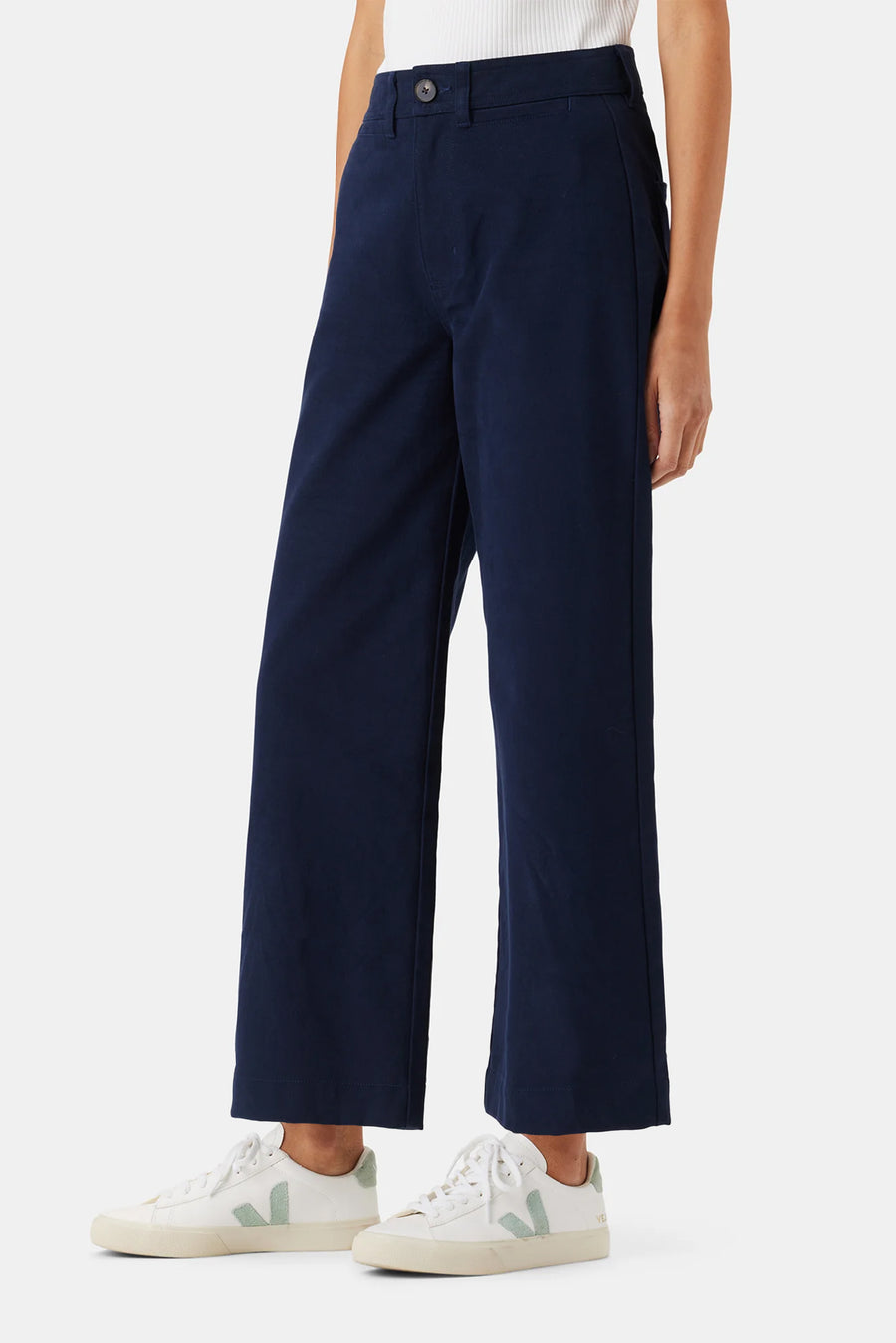 Wide Leg Utility Pant - Navy Blue