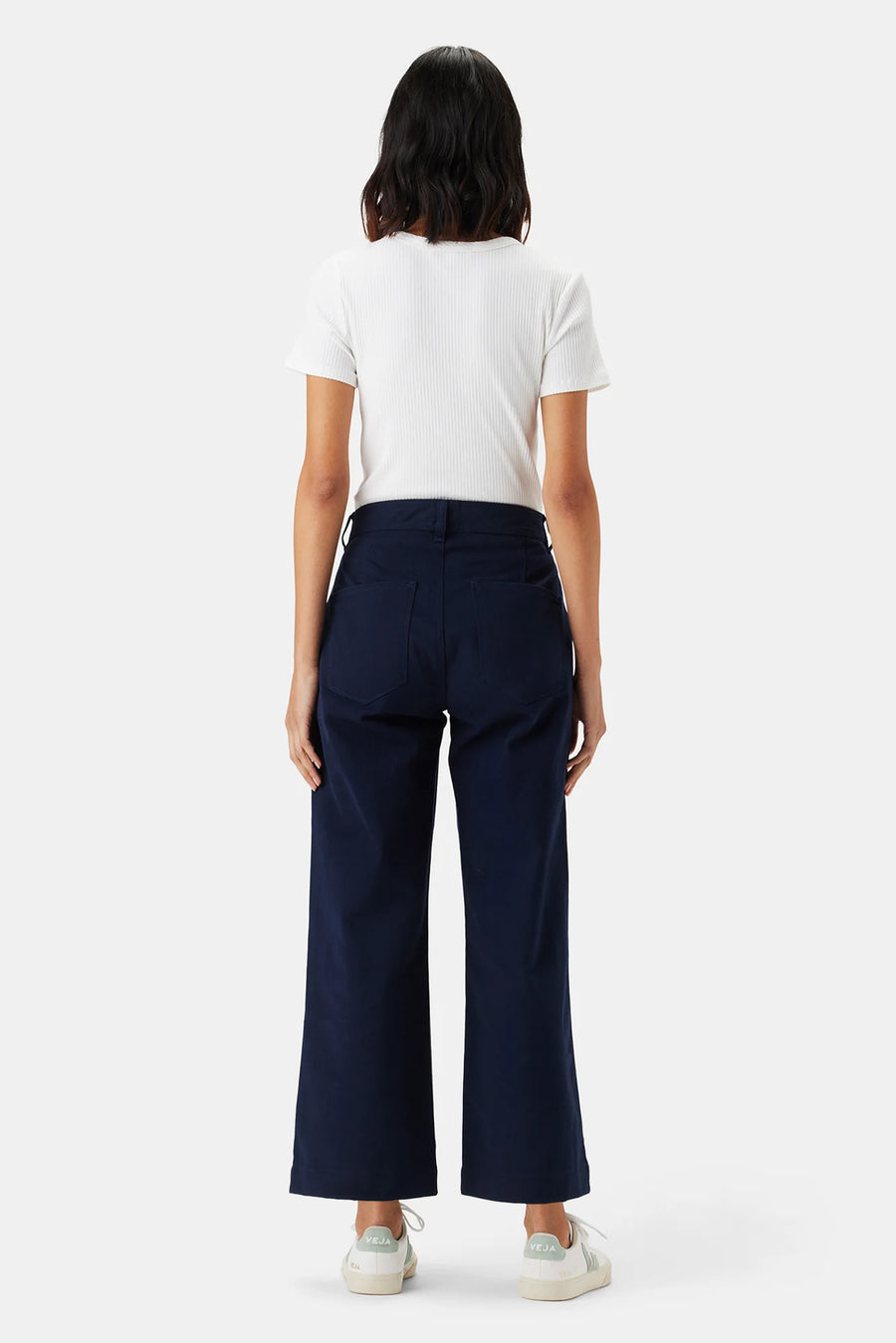 Wide Leg Utility Pant - Navy Blue