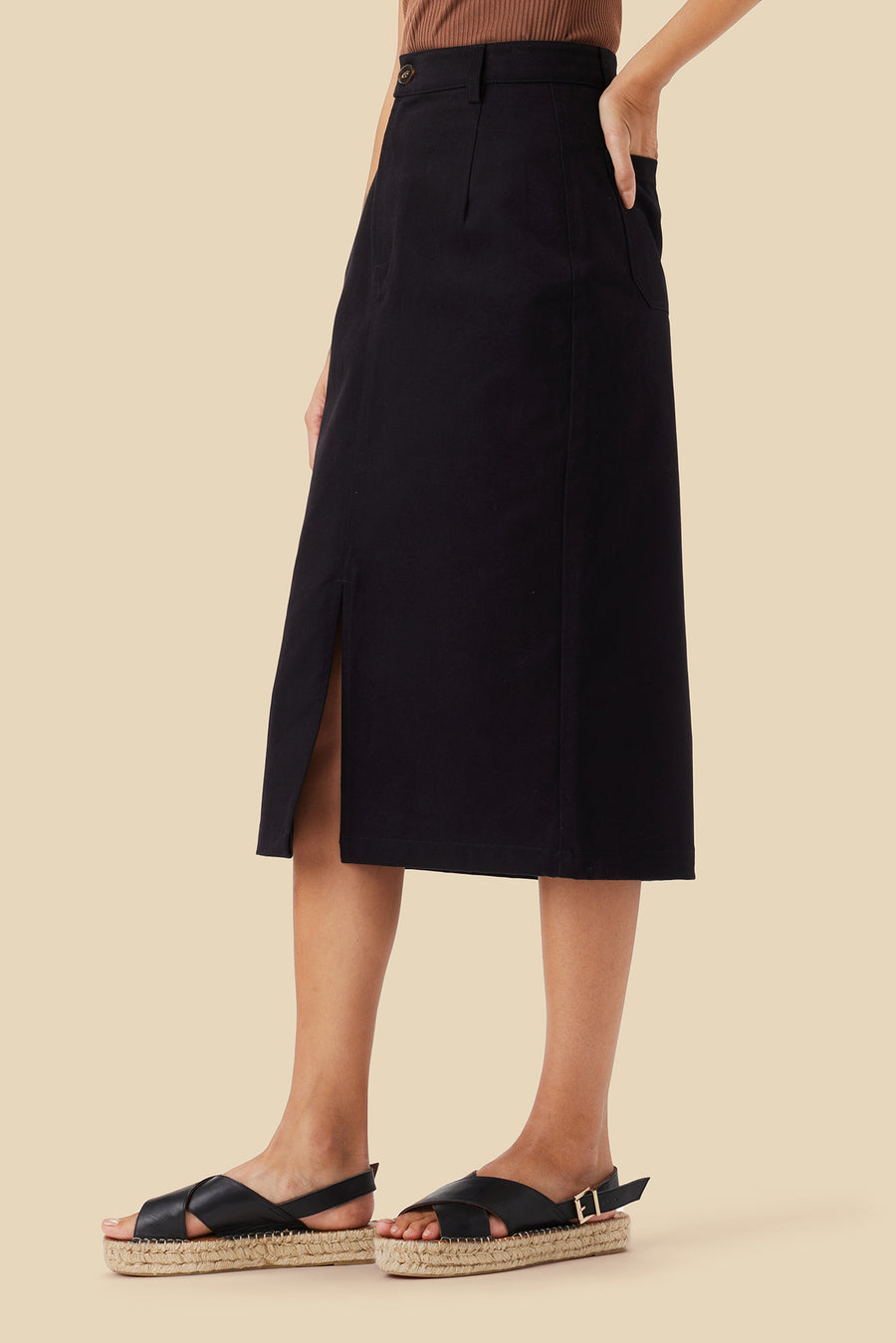 Lina Organic Cotton Skirt - Black