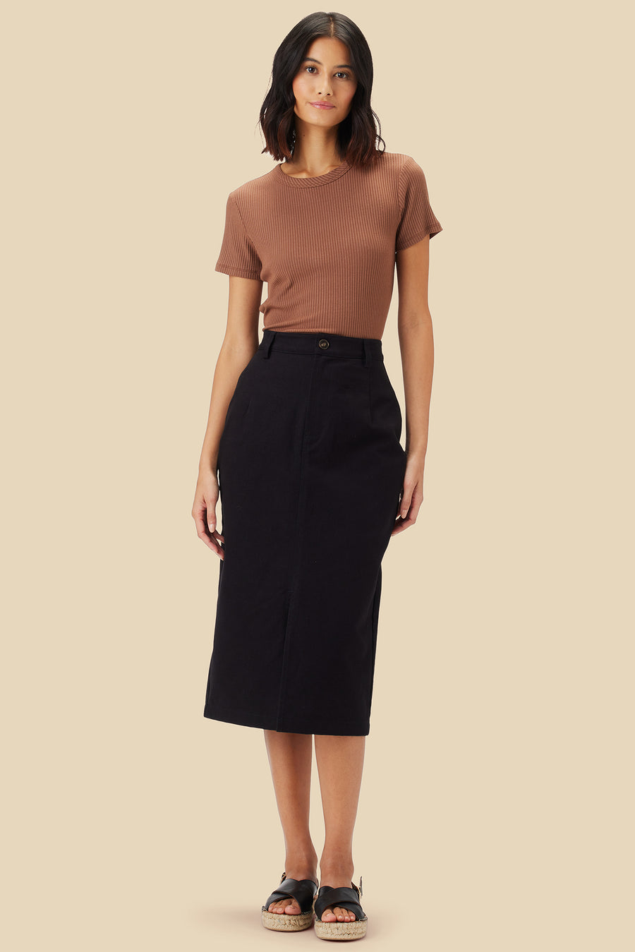 Lina Organic Cotton Skirt - Black