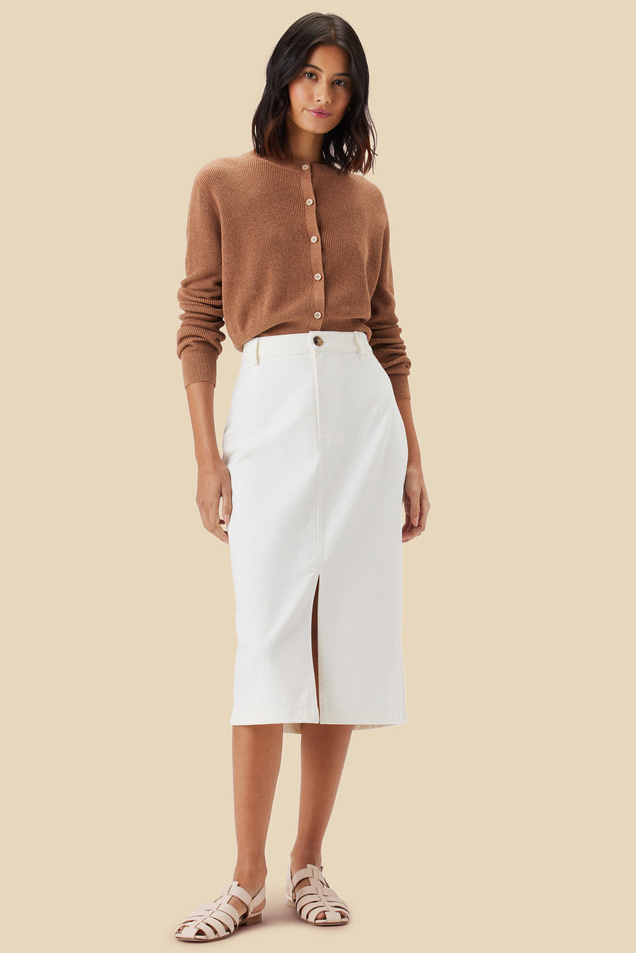 Lina Organic Cotton Skirt - Ivory