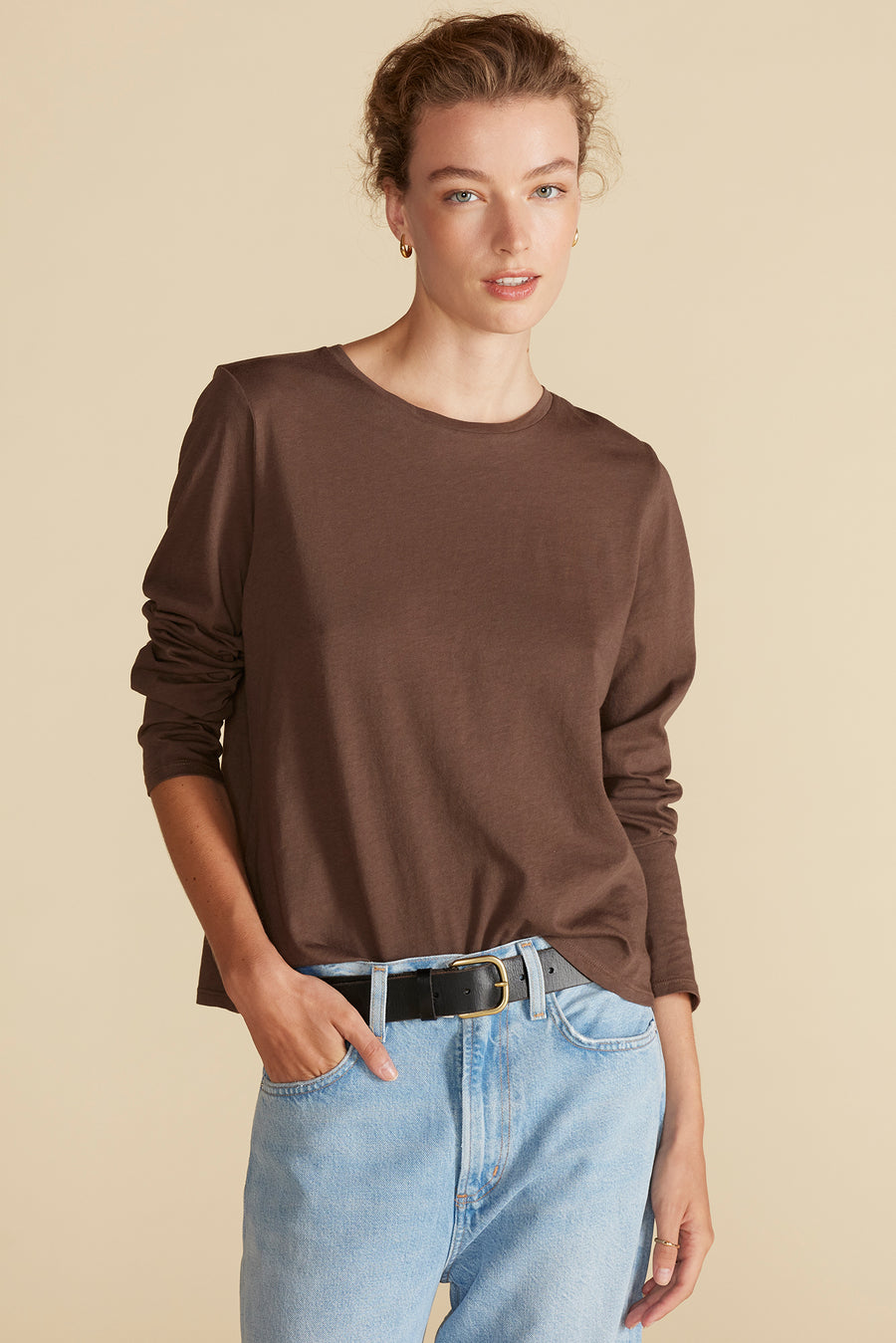 Berkeley Long Sleeve Tee - Espresso Brown