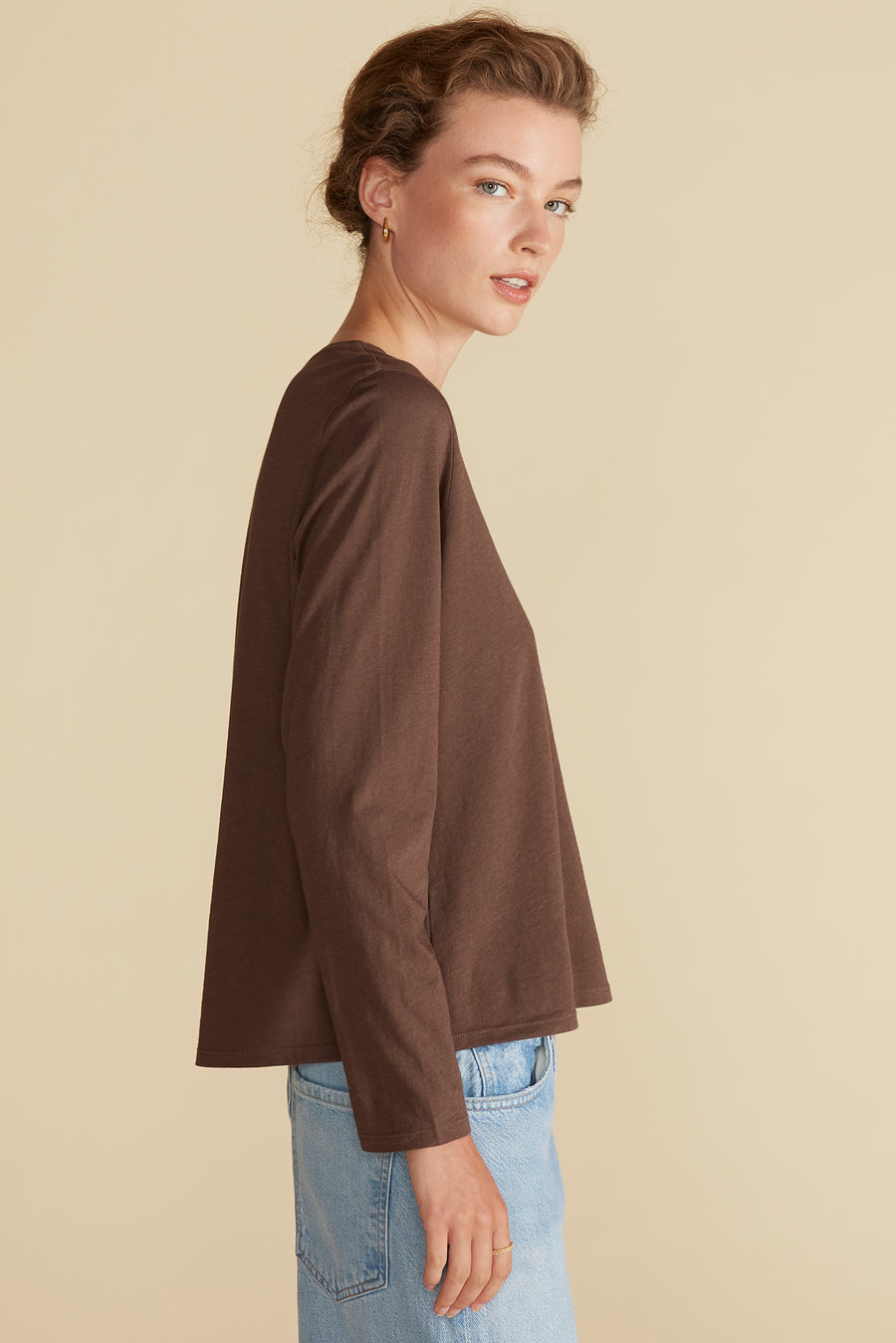 Berkeley Long Sleeve Tee - Espresso Brown