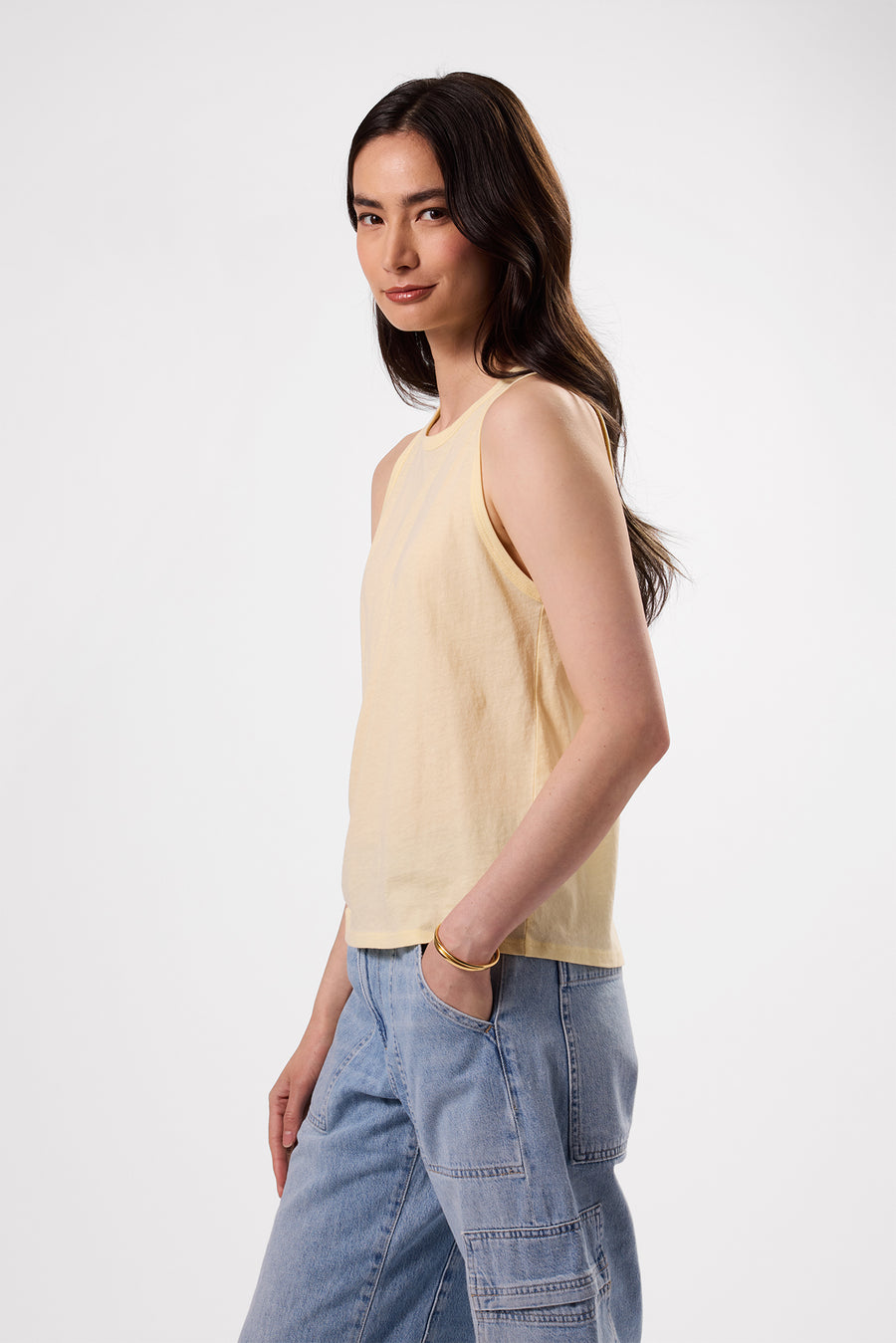 Jillian Organic Cotton Tank - Anise