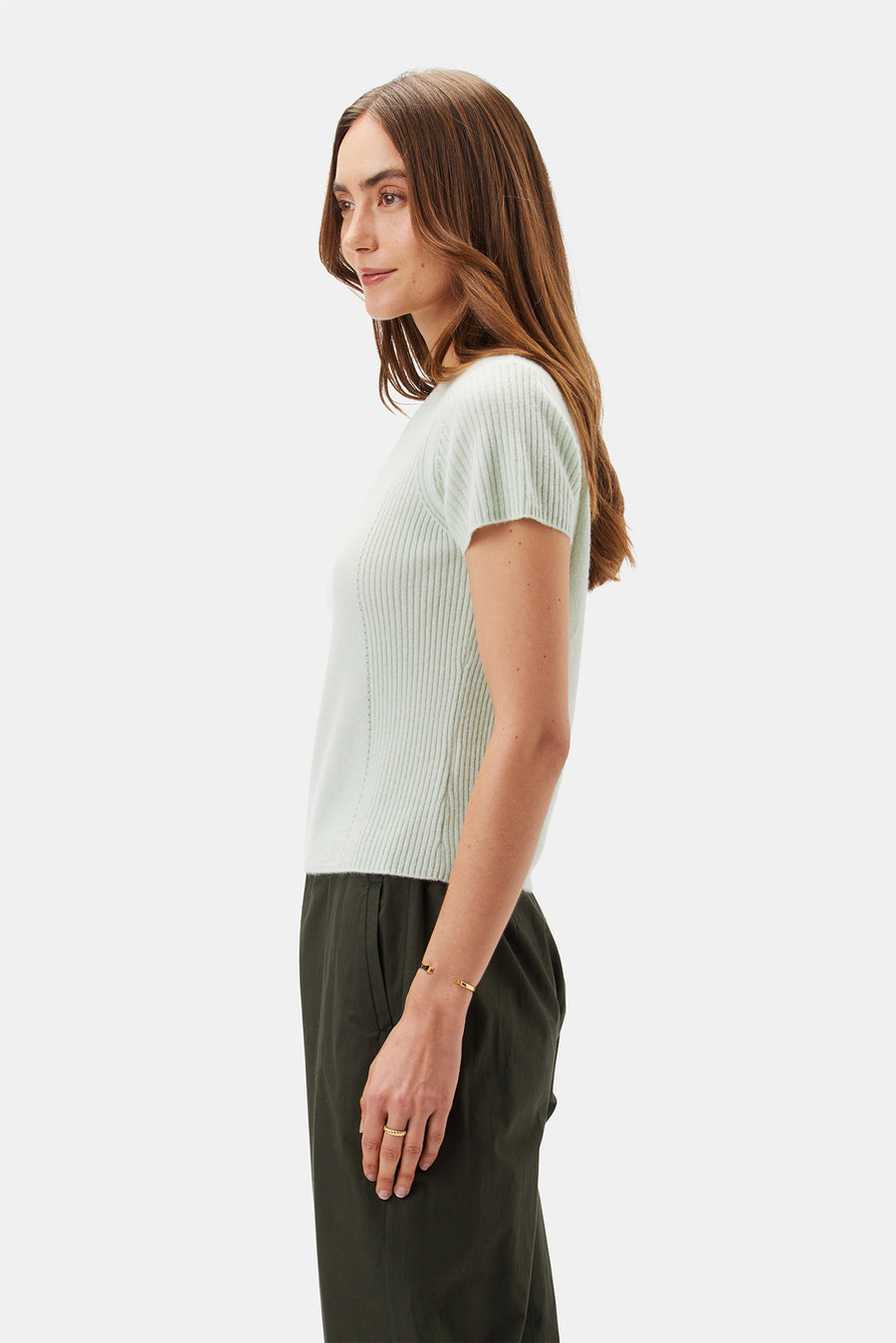 Bryce Cashmere Tee - Mint Green