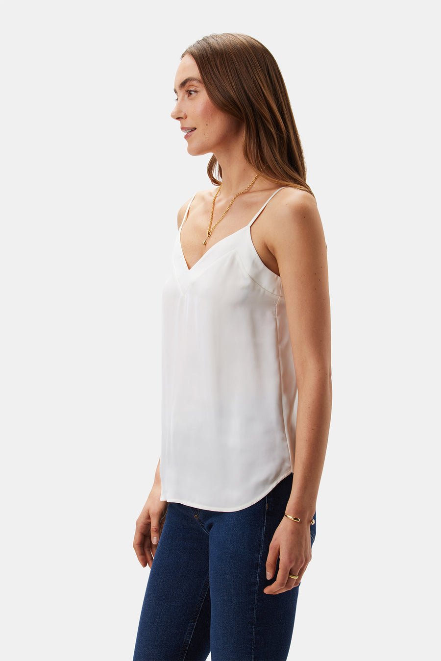 Barlow Recycled Sateen Tank - Ivory