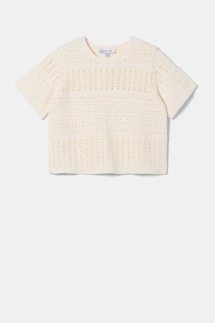 Crochet T Shirt - Ivory