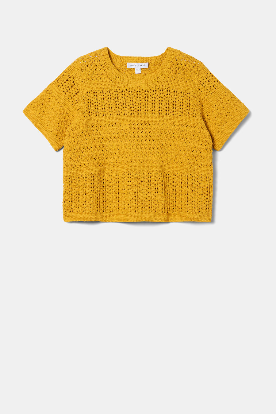 Crochet T Shirt - Soleil Yellow