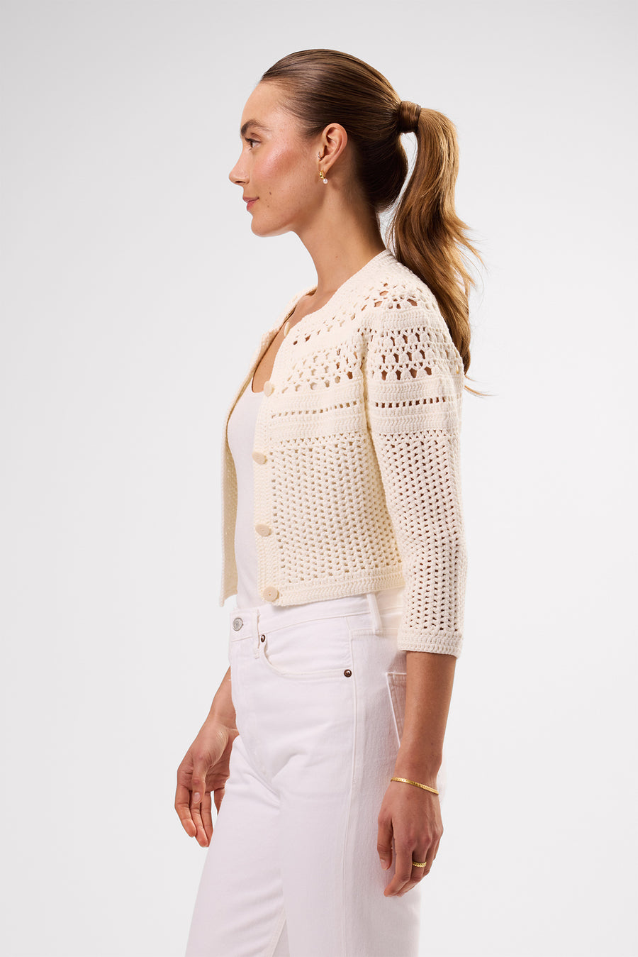 Crochet Cardigan - Ivory