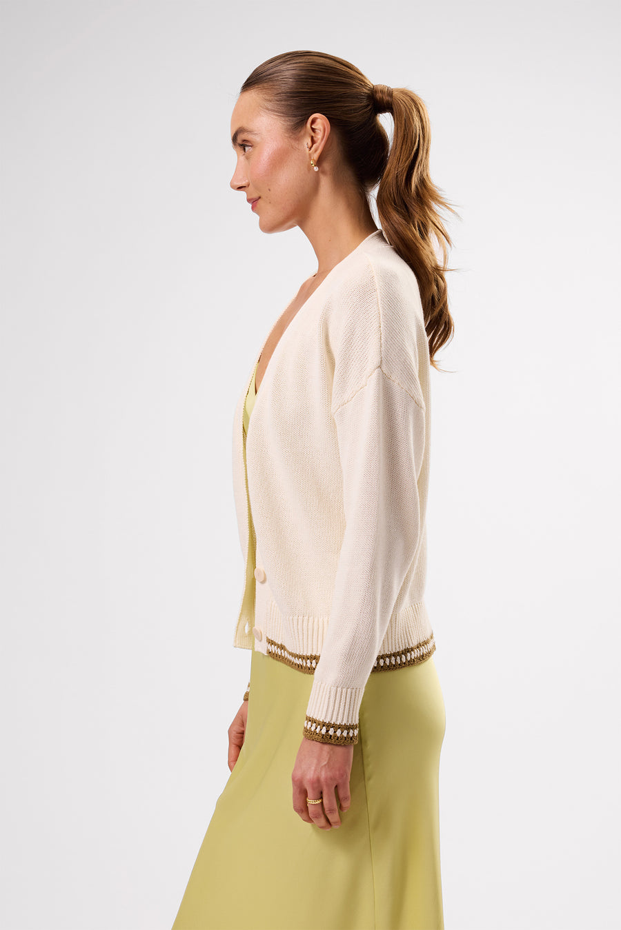 Texture Cardigan - Ivory Elm