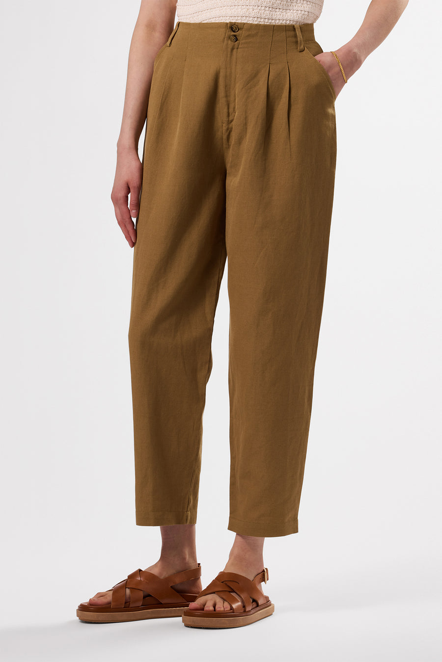 Larisa Linen Pant - Elm