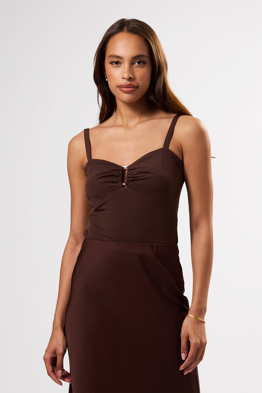 Josie Stretch Knit Tank - Espresso