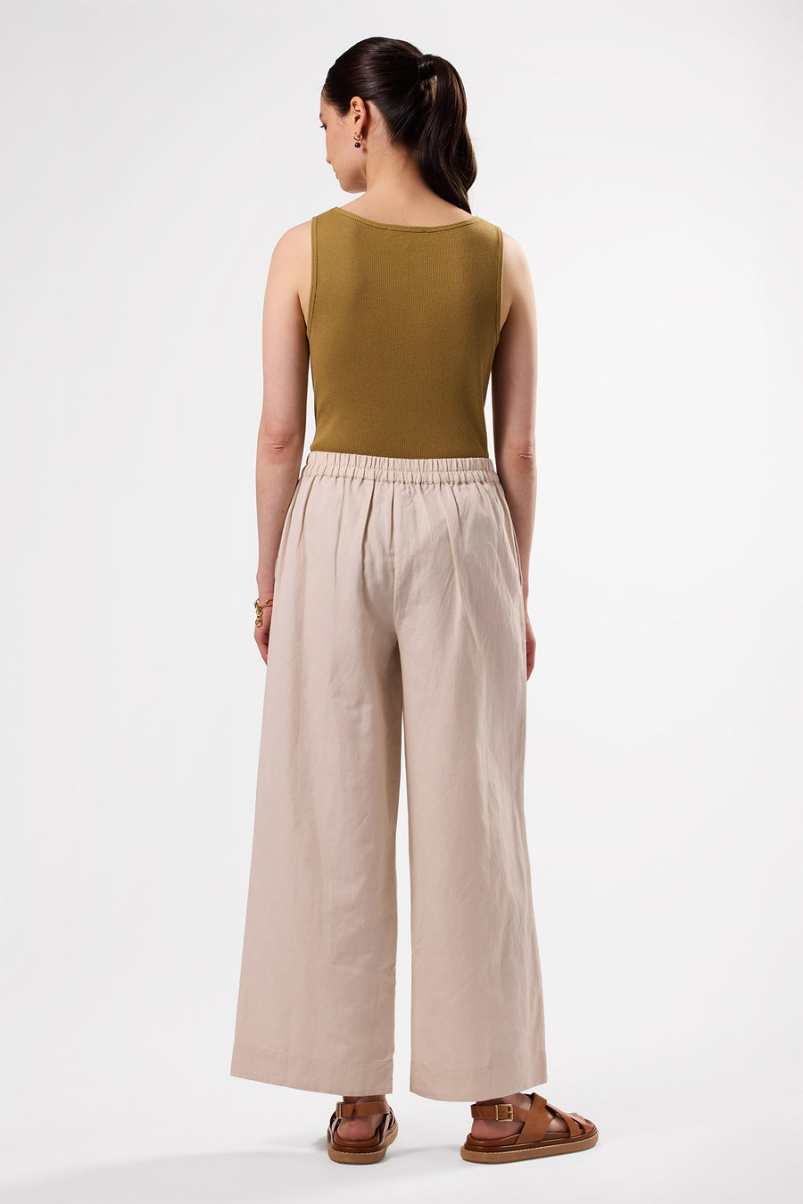 Malia Cotton Linen Pant - Natural