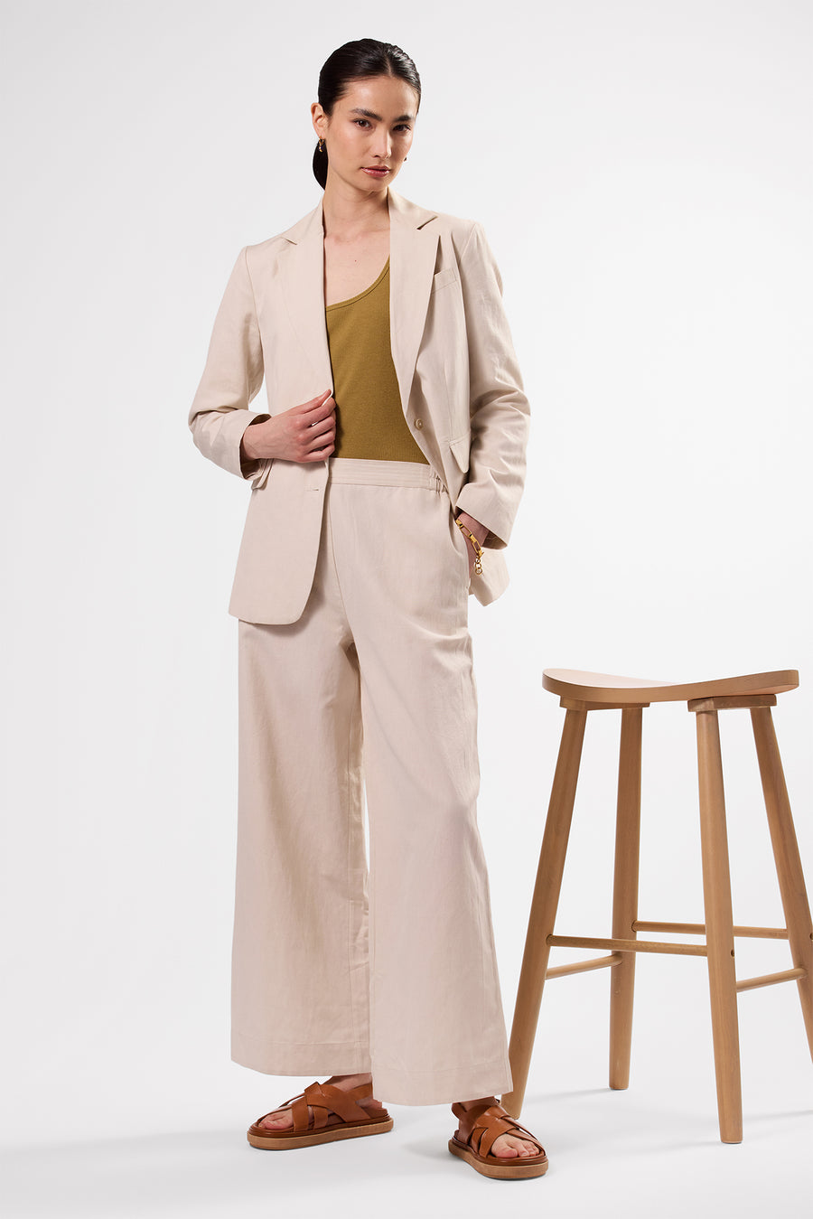 Malia Linen Pant - Natural