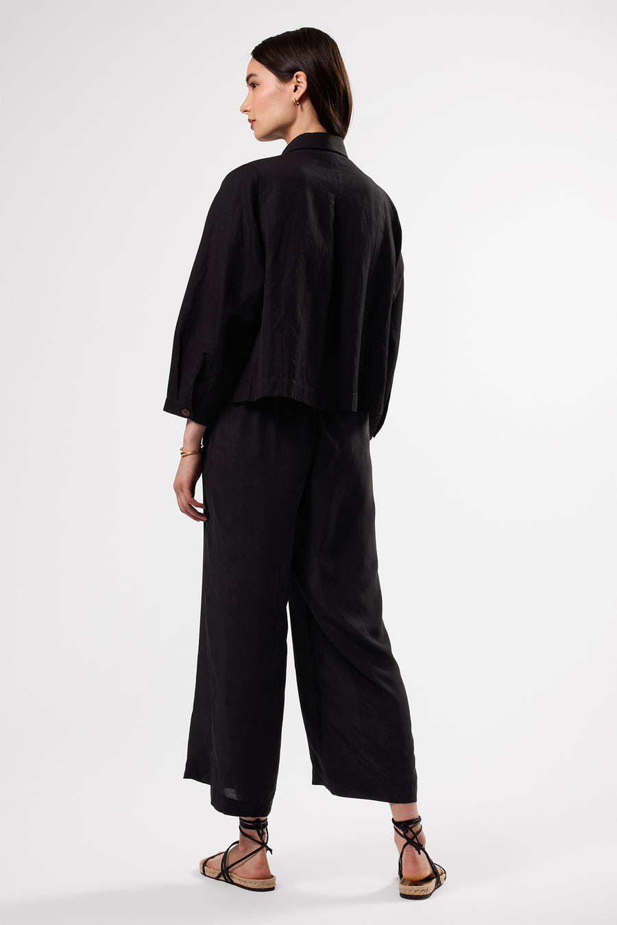 Genevieve Linen Jacket - Black