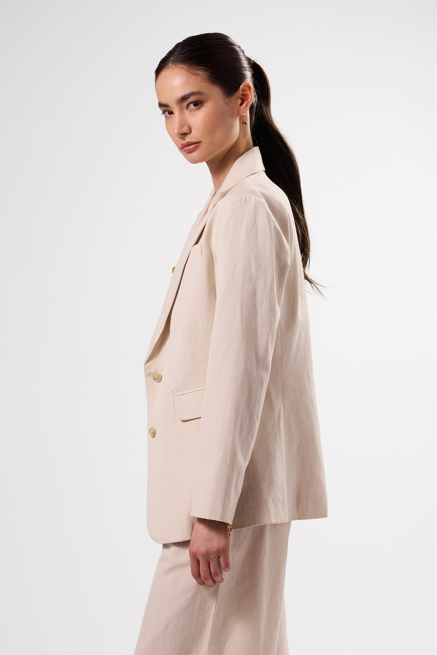 Slim Tobie Summer Blazer - Natural