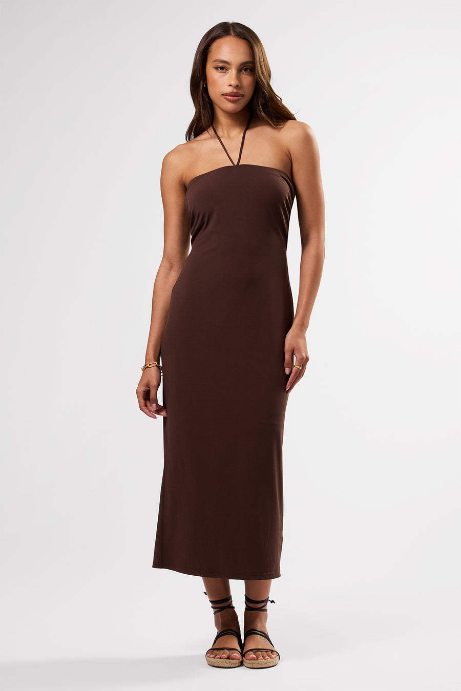 Gio Stretch Knit Dress - Espresso