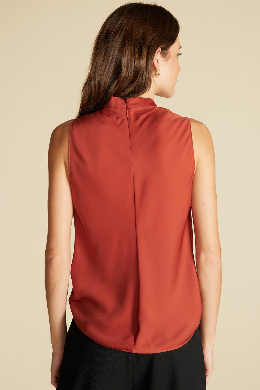 Ann Draped Tank - Rust