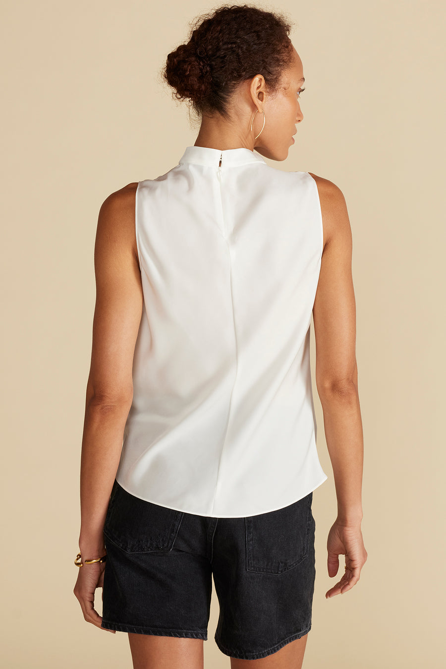 Ann Draped Tank - Ivory