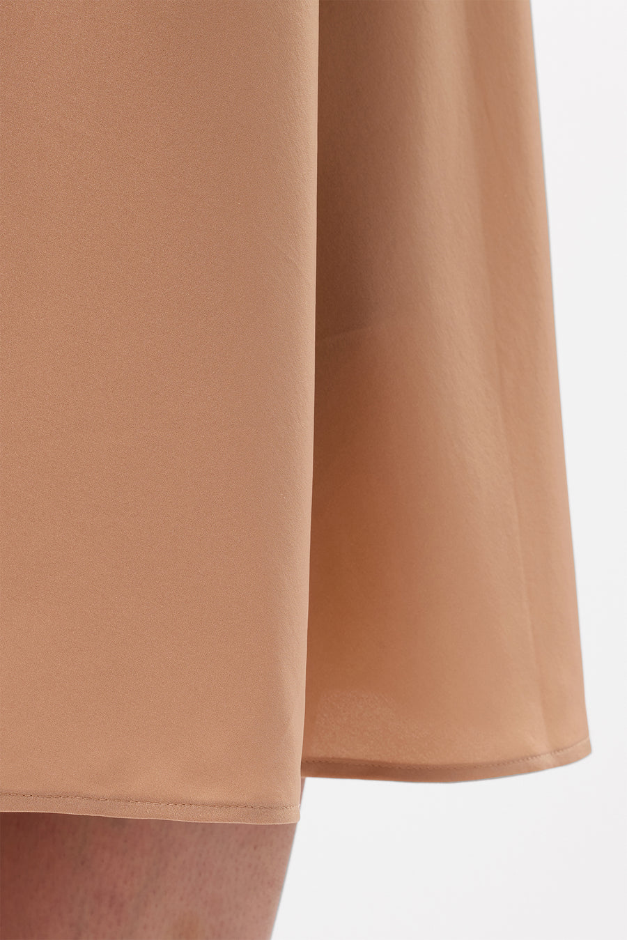 Eve Stretch Silk Skirt - Biscotti