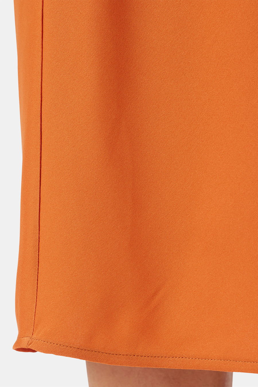 Eve Stretch Silk Skirt - Sunset Orange